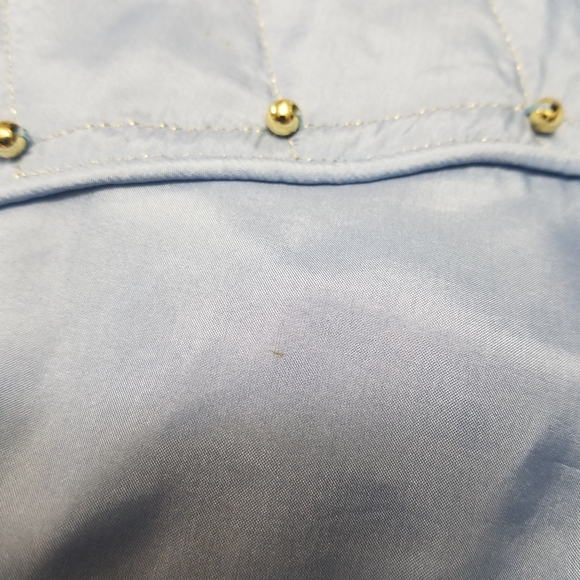 Maurada Vintage Sky Blue Silk Bomber Jacket PM GUC - Picture 12 of 12